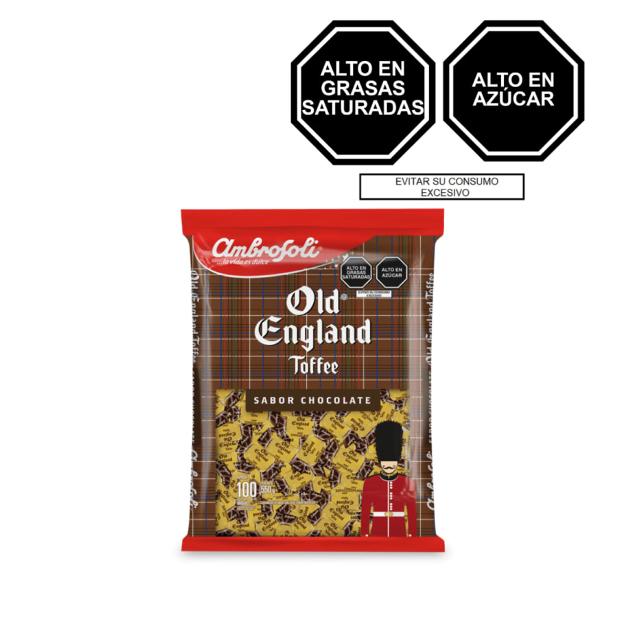 OLD ENGLAND TOFFEE CHOCOLATE BOLSA 550GR 