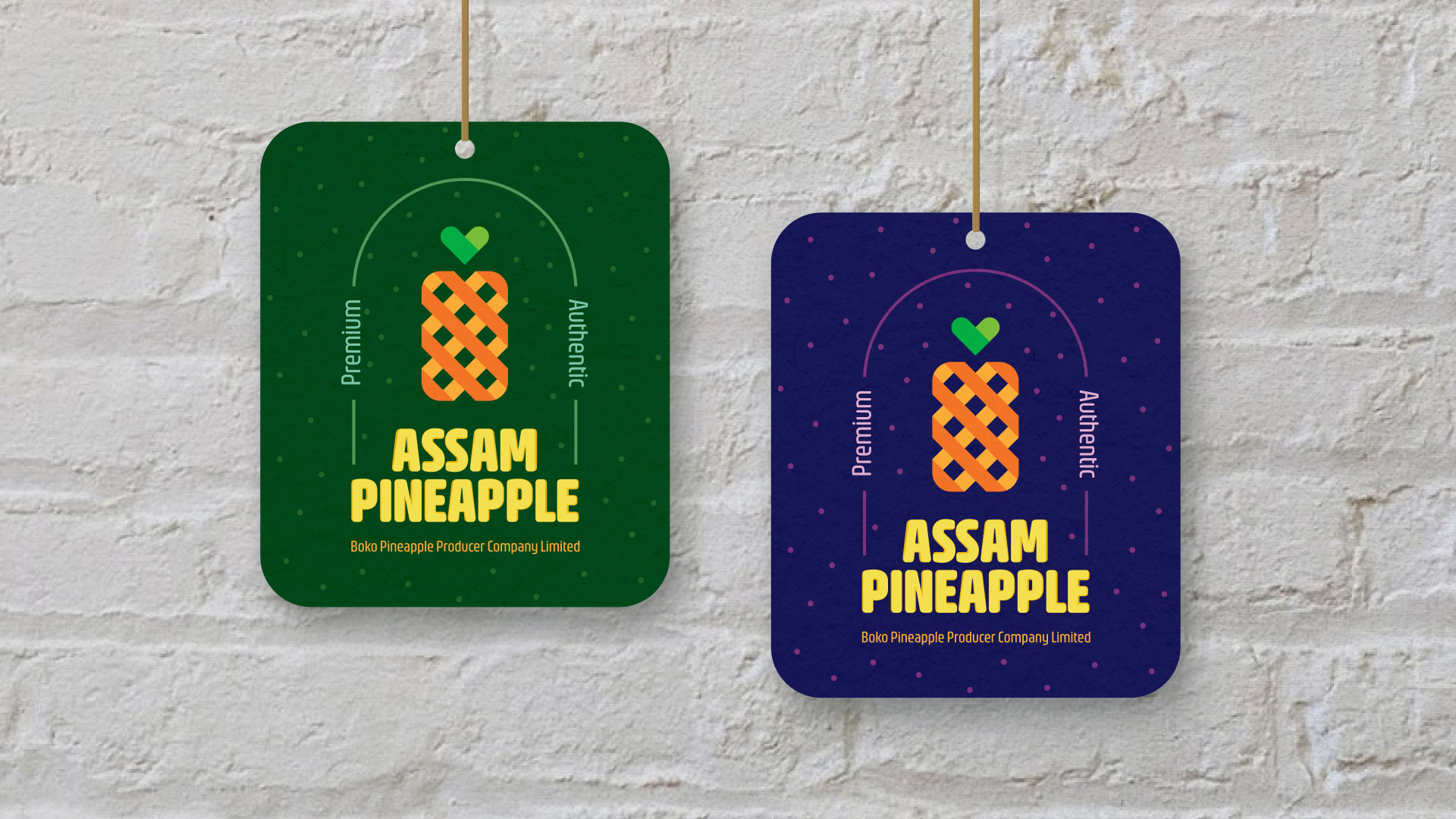 Assam Pineapple tag design