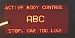 mercedes abc stop car to low