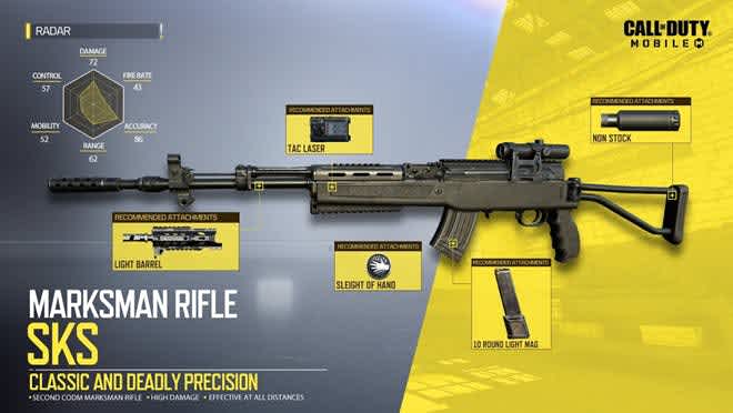 fusil tactico cod mobile