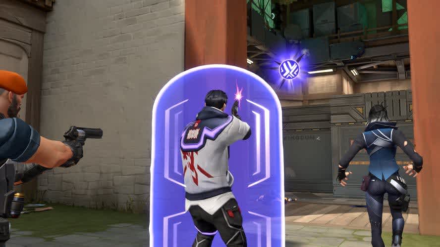 New Valorant Agent Iso demonstrating his Double Tap shield ability.