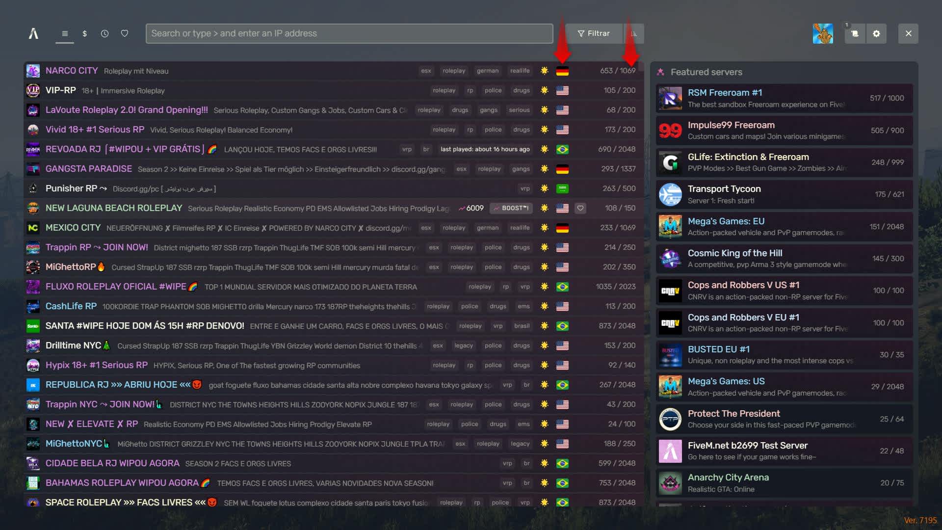 servidores de GTA RP