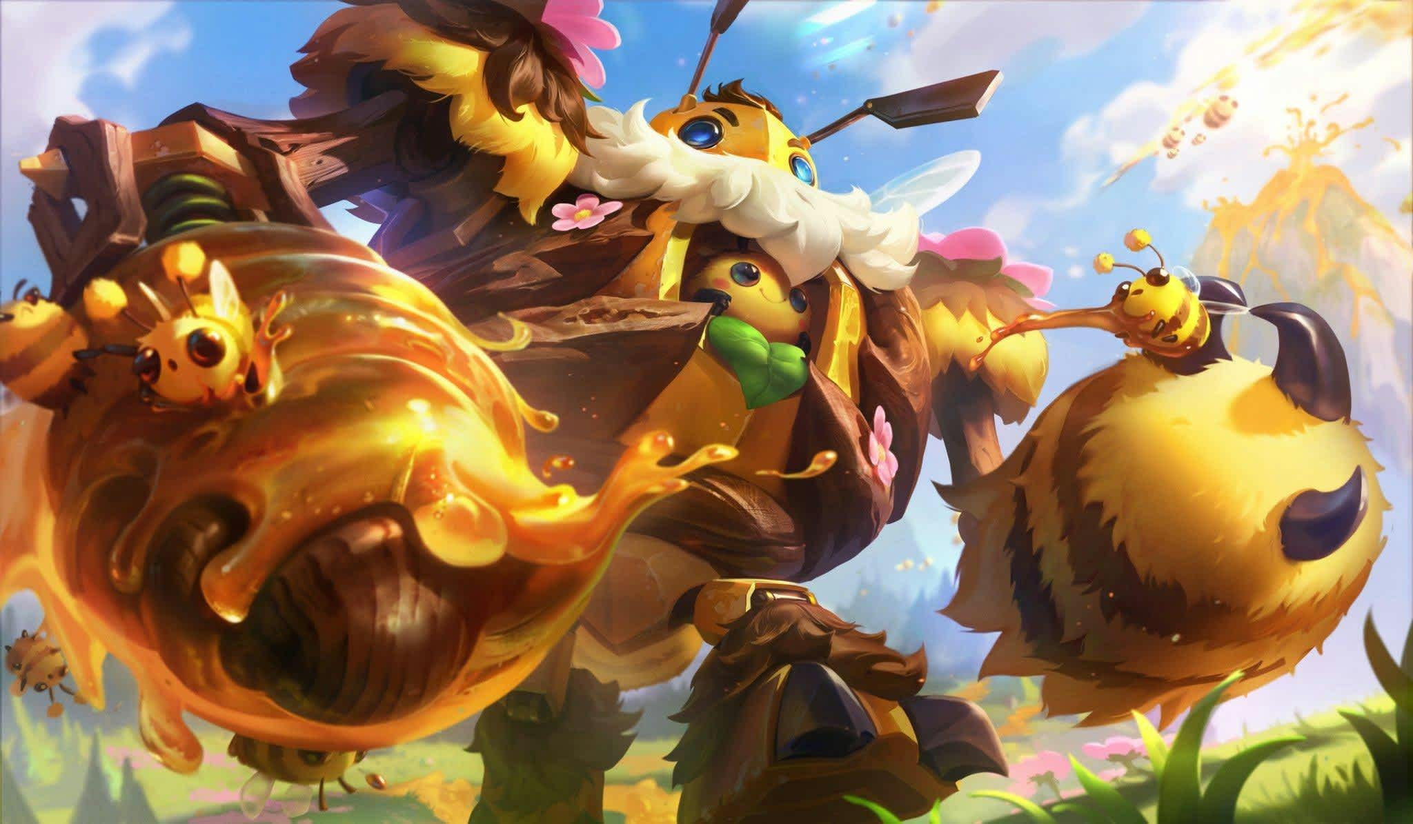 Beezcrank is one of the three epic bee skins coming in League patch 13.23. 