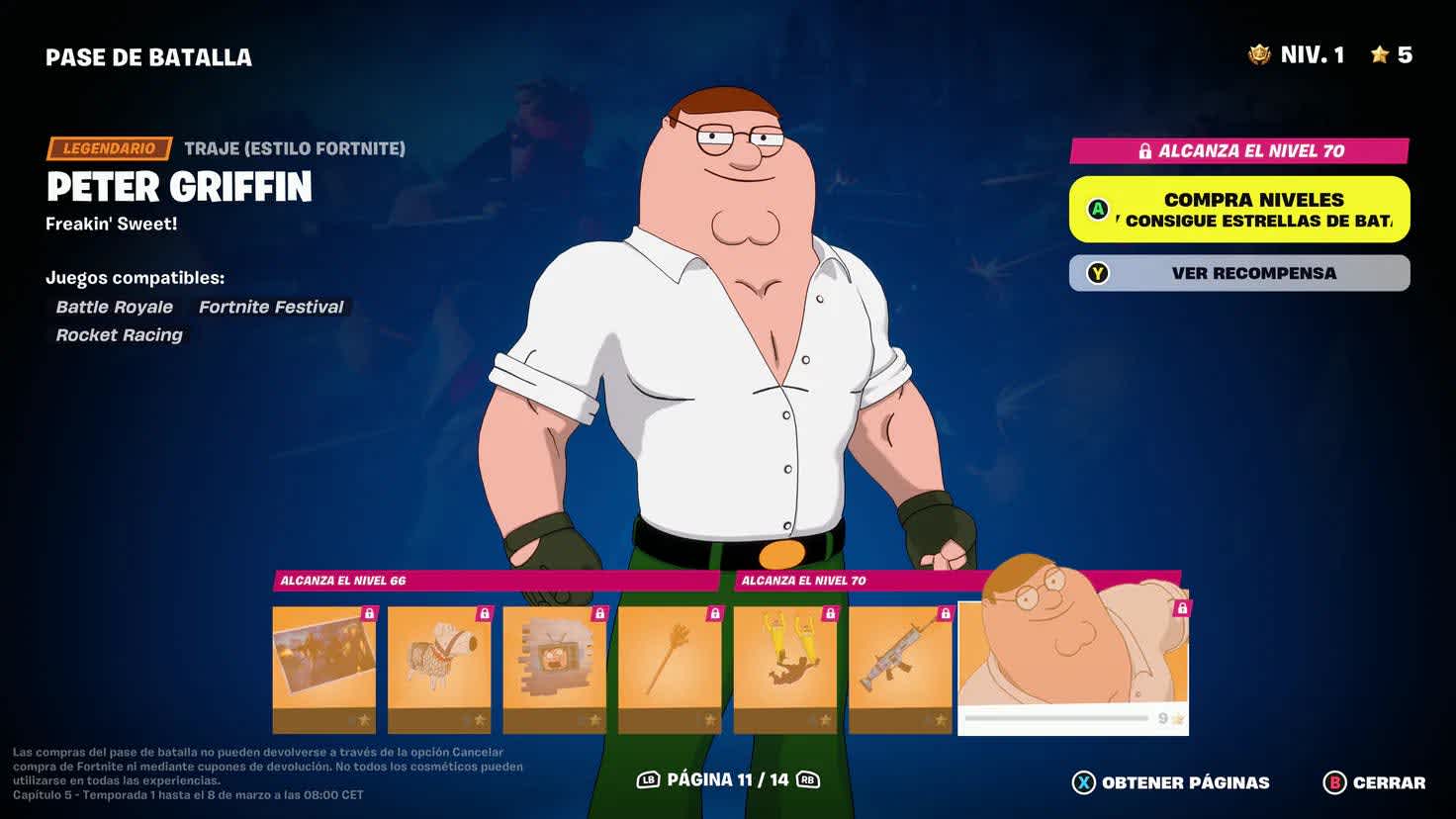 Pase de Batalla de Fortnite C5T1 