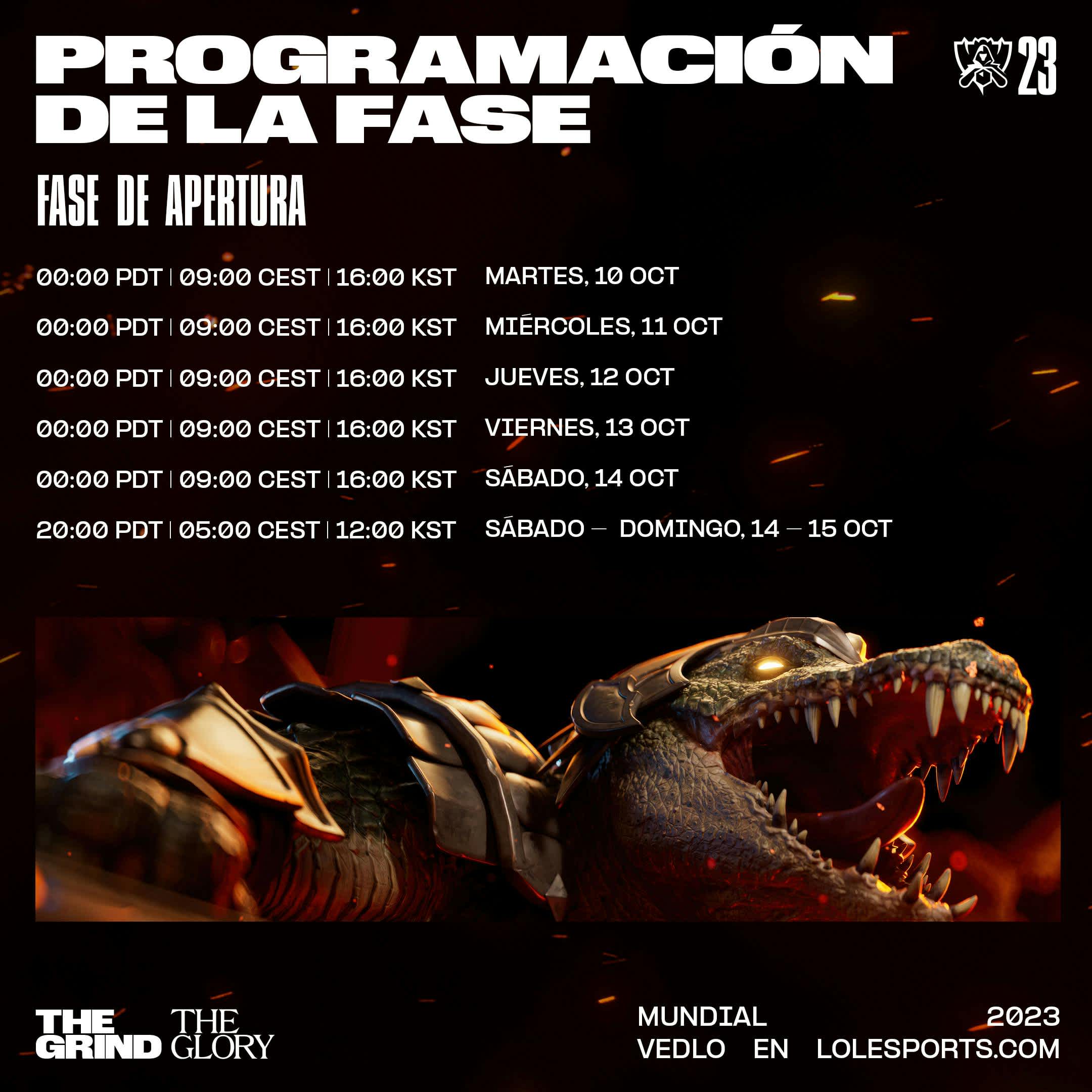 LoL worlds fechas