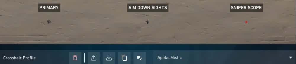 Apeks Mistic crosshair code. 