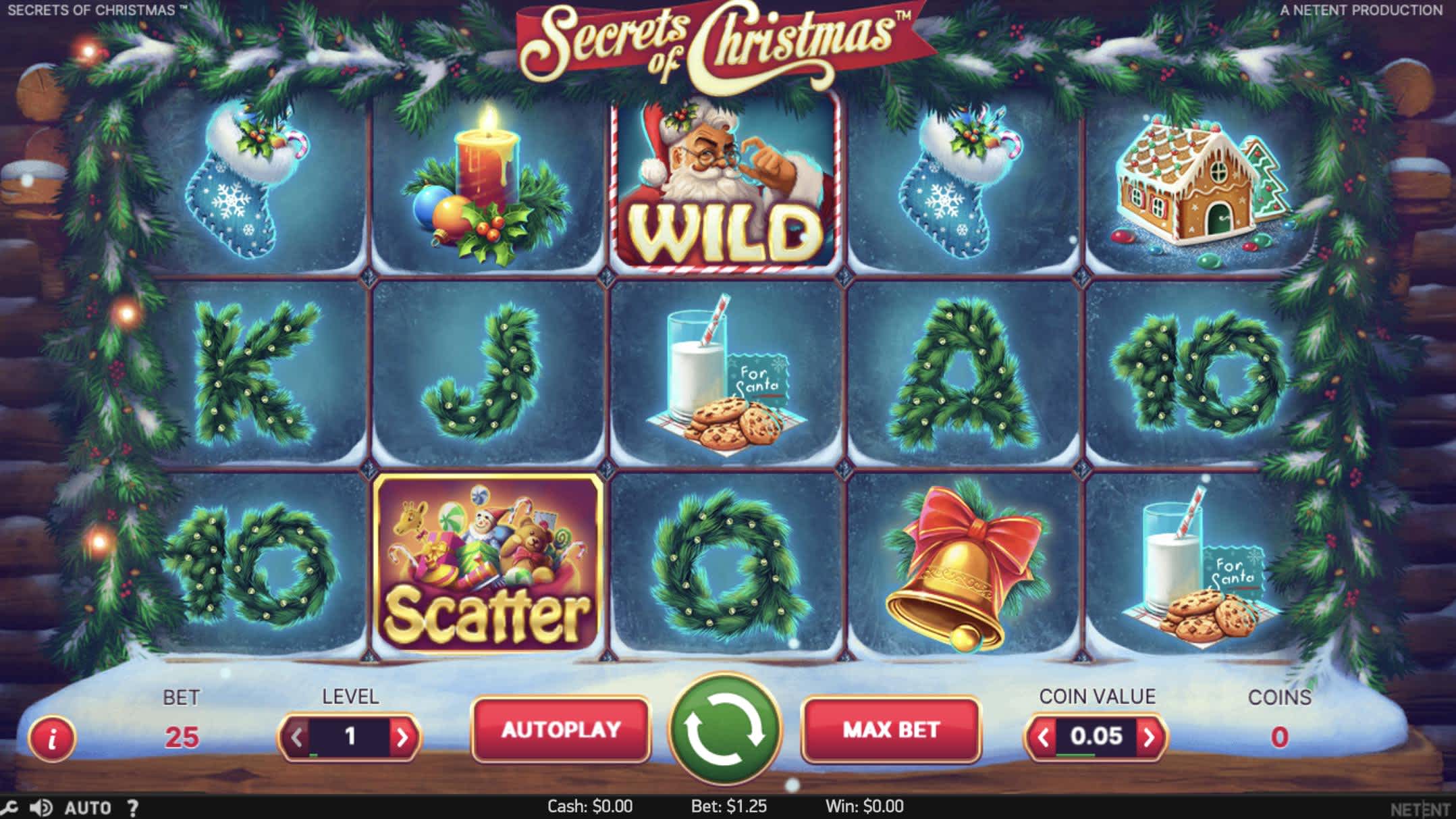 Secrets of Christmas slot features