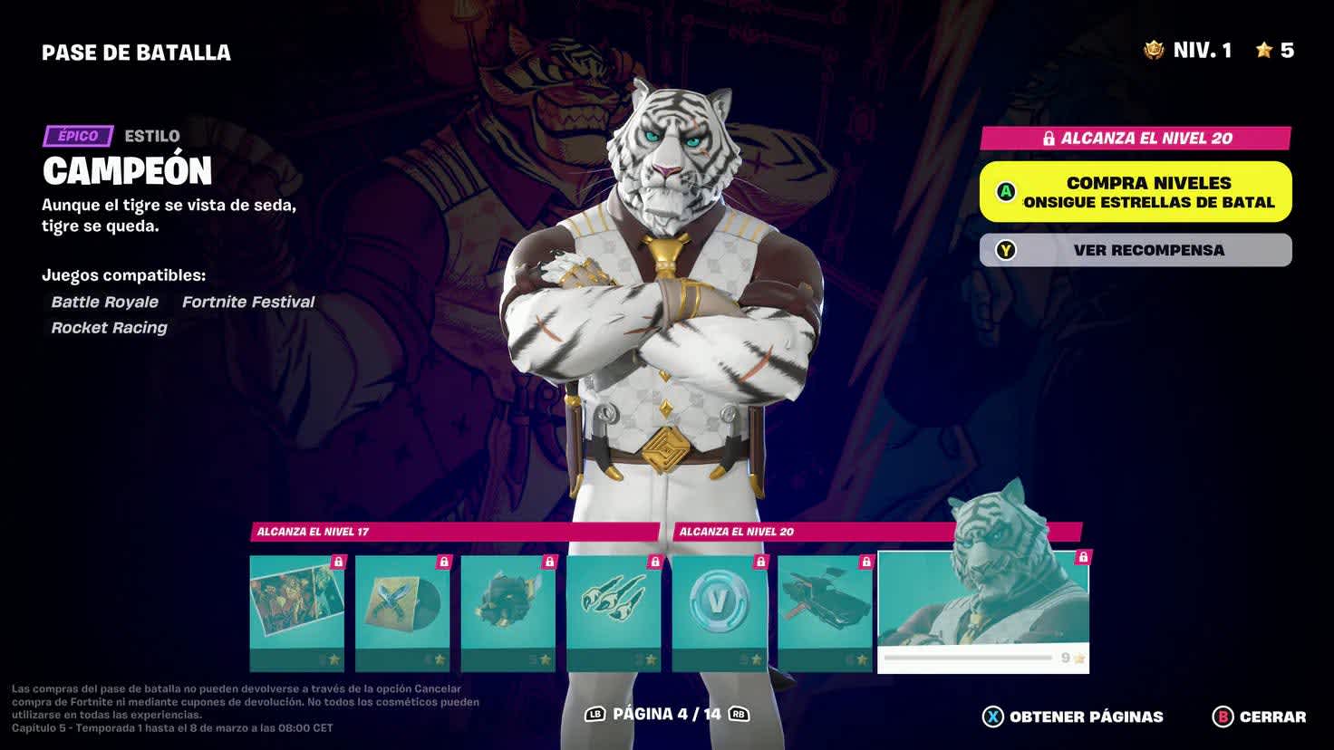 Pase de Batalla  Fortnite C5T1 