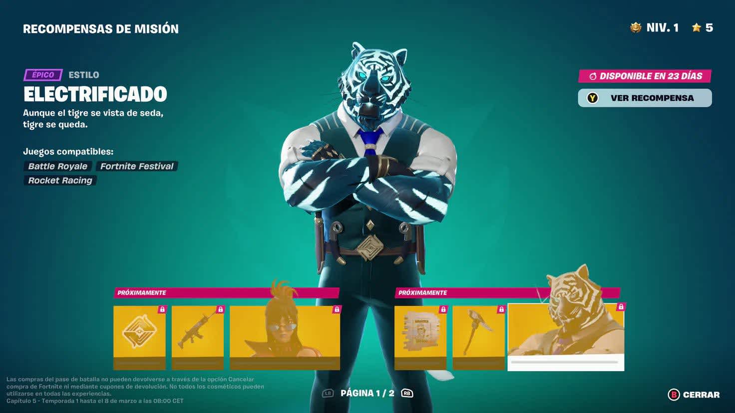 Recompensas de misiones fortnite