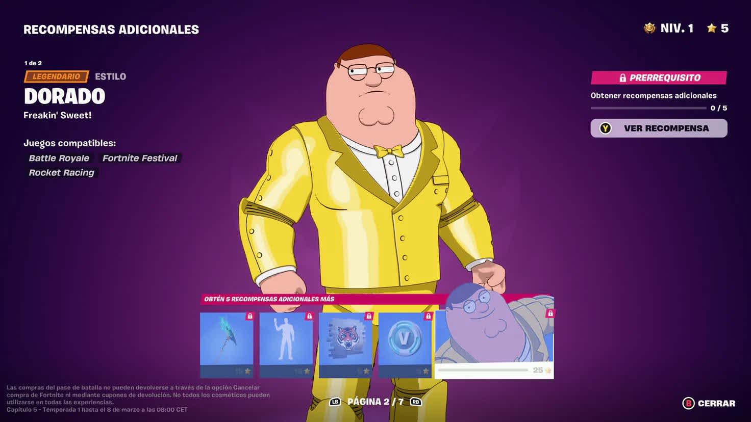Recompensas Adicionales fortnite