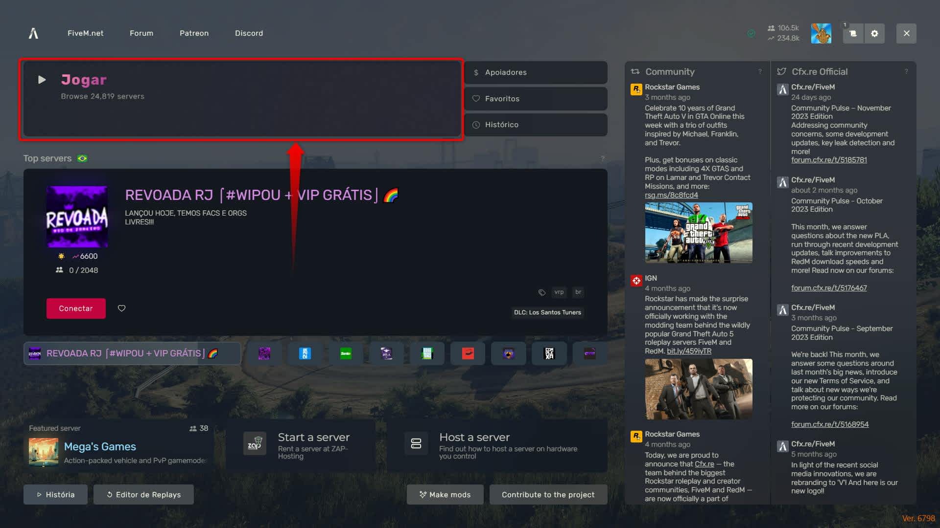 servidor de GTA RP