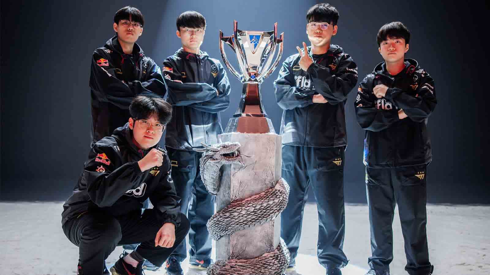 T1 at LoL Worlds 2023.