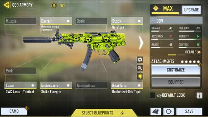 fusiles tacticos cod mobile