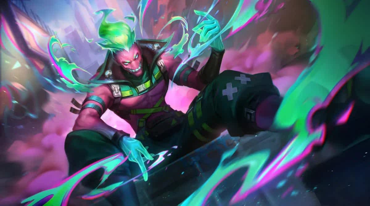 Street Demon Brand is another new skin dropping in the shop when patch 13.18 launches. 