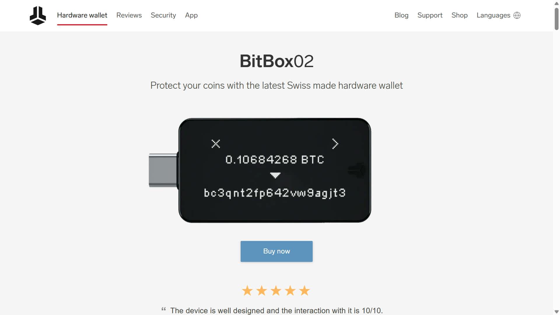 BitBox02 hardware wallets