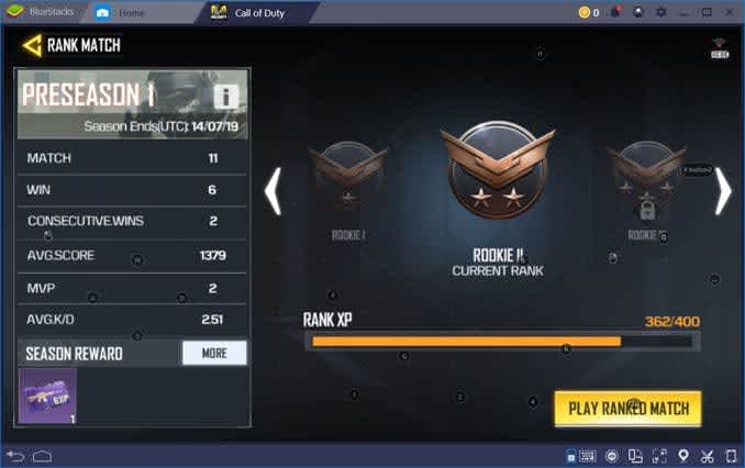 Call of Duty Mobile rangos