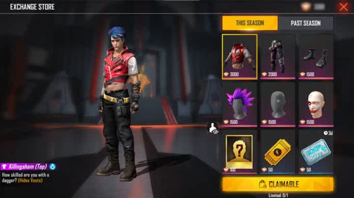 free fire tokens