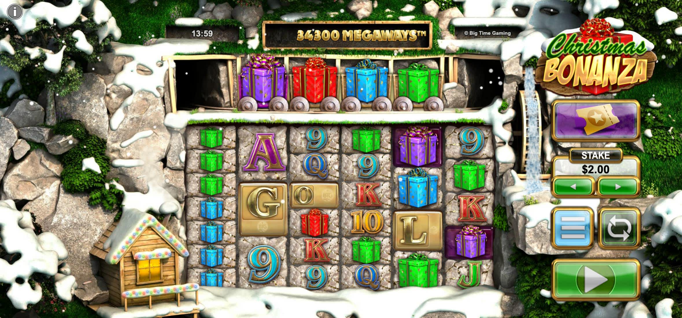 Christmas Bonanza online slot, as seen on Rivalry.com