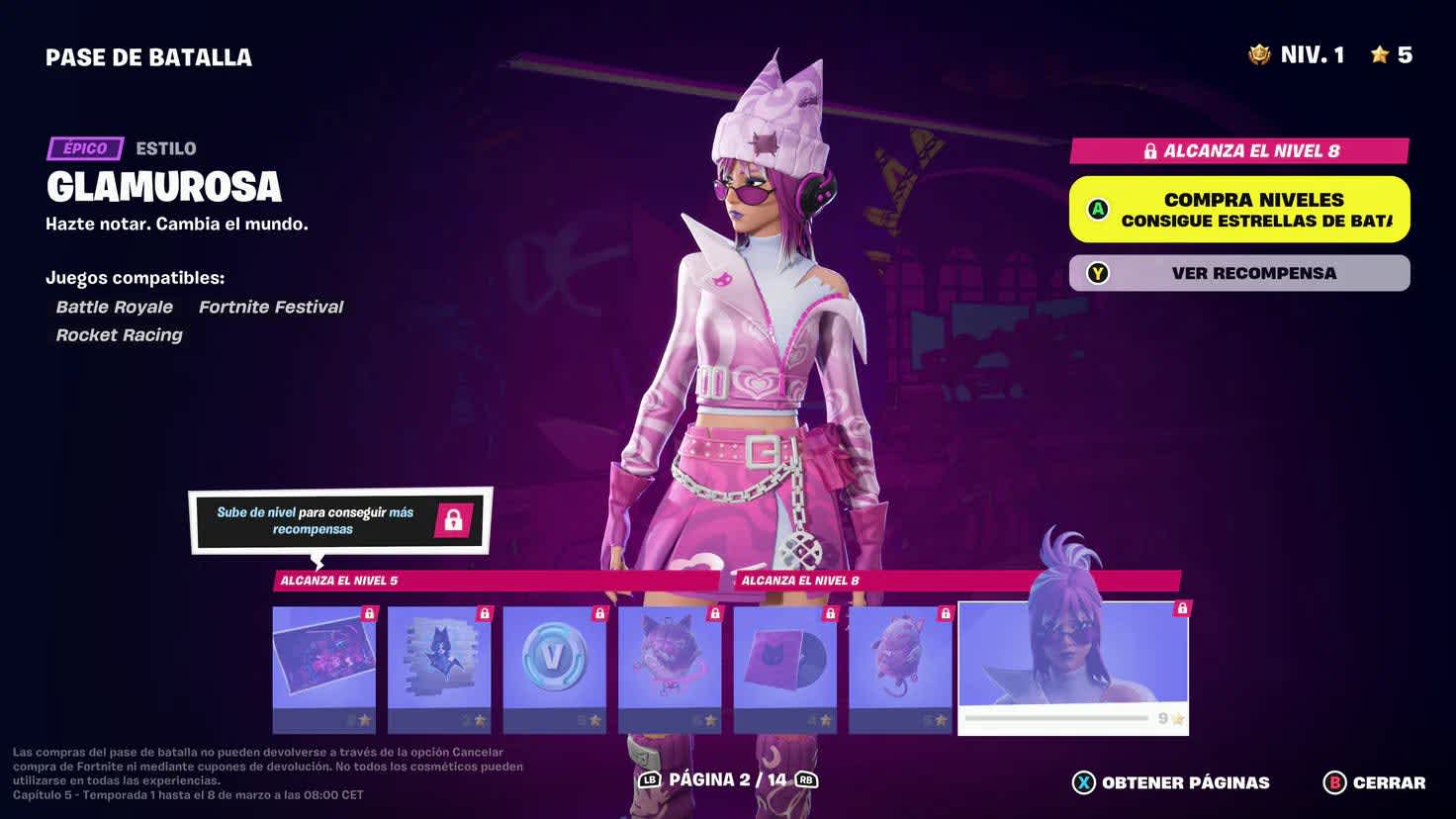 Pase de Batalla de Fortnite C5T1
