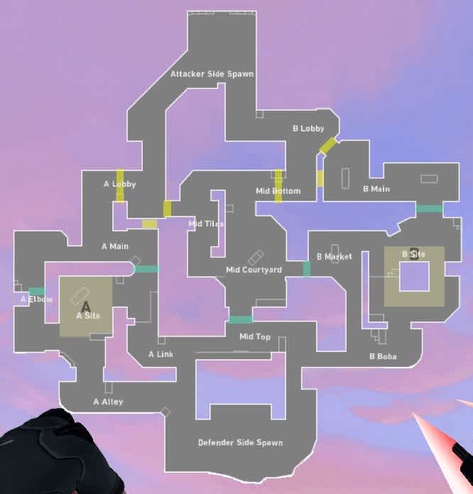 mapa sunset