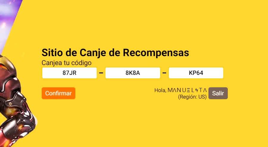 los códigos reward Free Fire