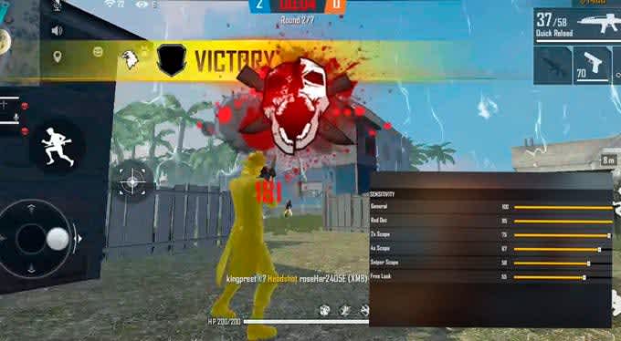 sensibilidad de free fire para dar en la cabeza