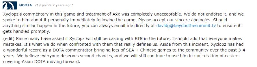 BTS Xyclopz reponse