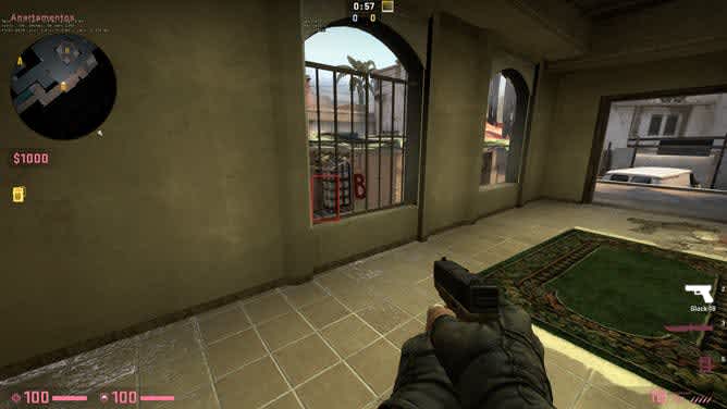 pré-fire na Mirage do CS:GO