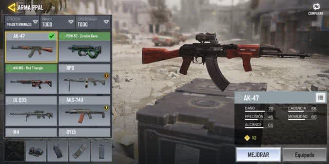 guia armas cod mobile