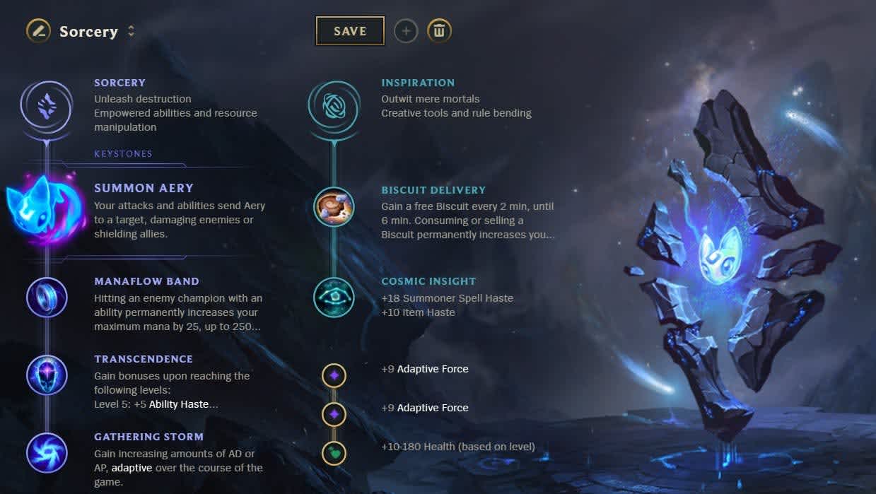 Sorcery LoL runes
