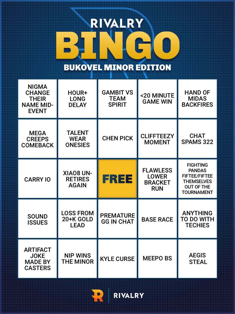 WePlay! Bukovel Minor bingo