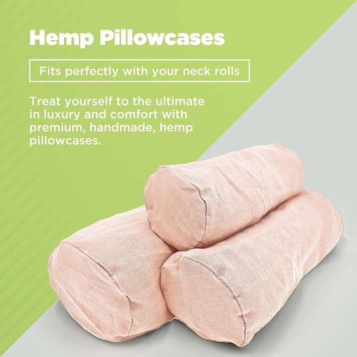 Bean Products Hemp Neck Roll Pillowcase - Thumbnail 4