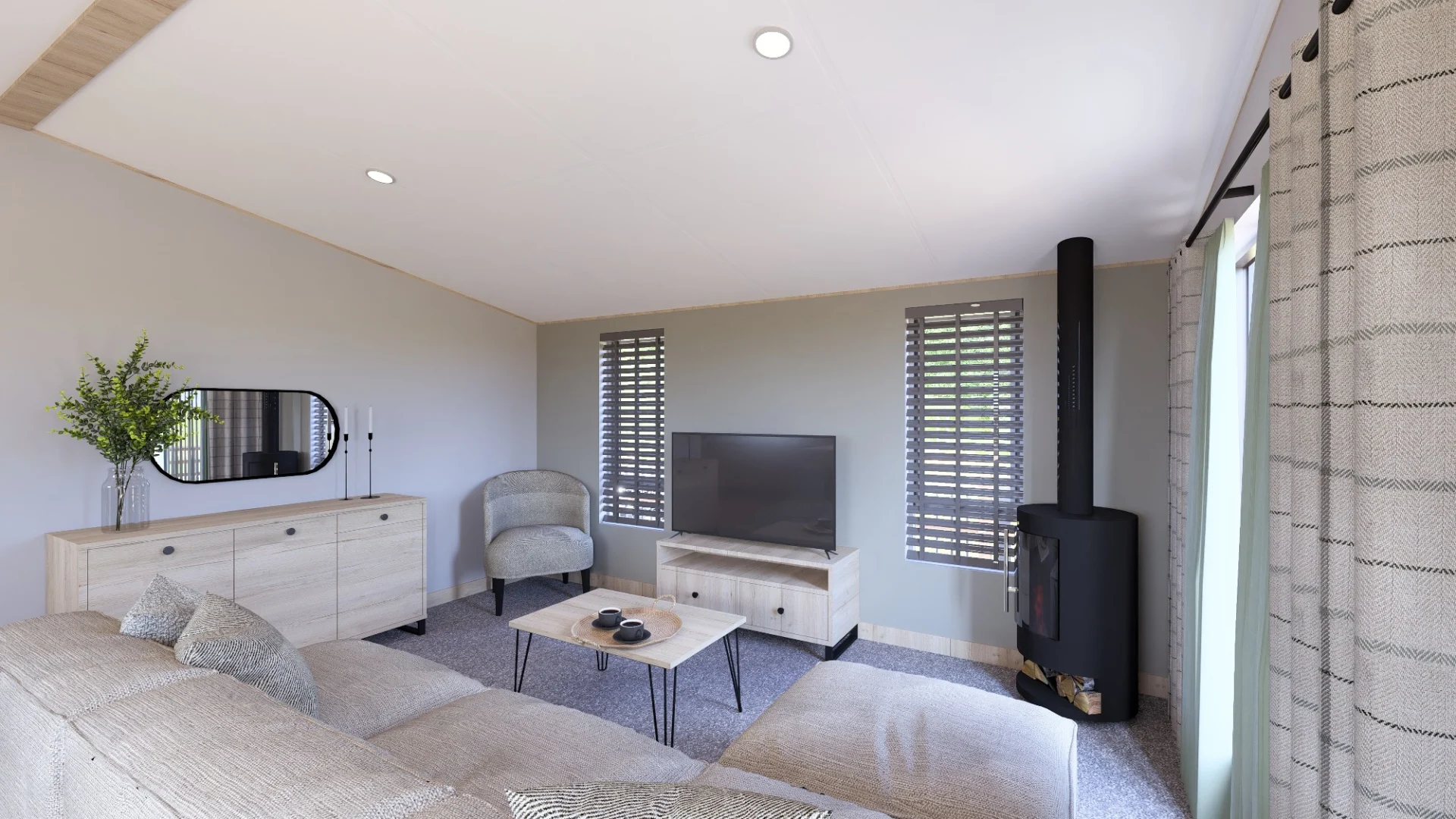 Inside a Highcroft holiday lodge by Victory Leisure Homes.