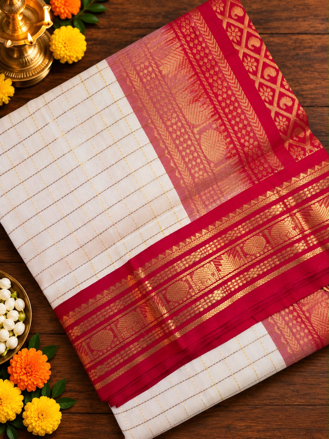 Divine Handwoven Silk Cotton Saree