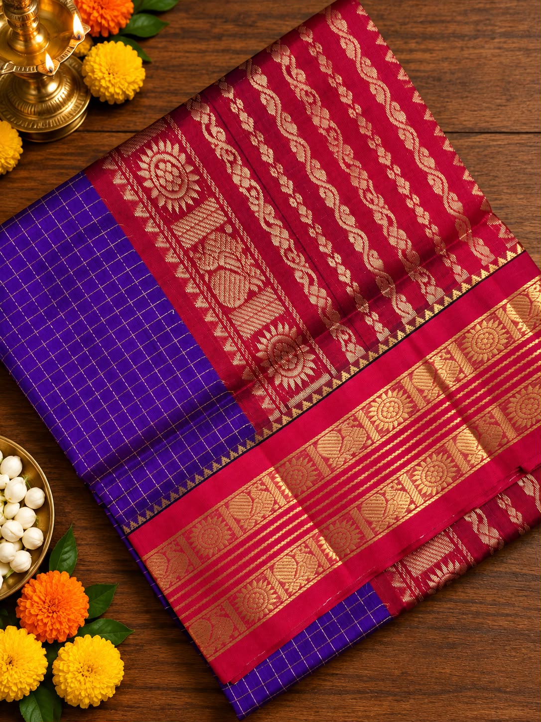 Radiant Handwoven Silk Cotton Saree