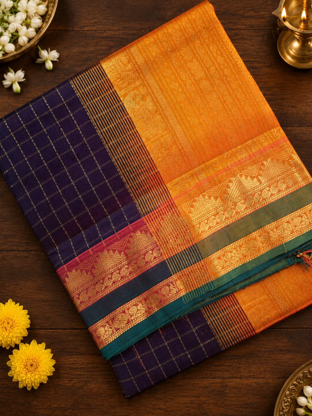 Regal Handwoven Silk Cotton Saree