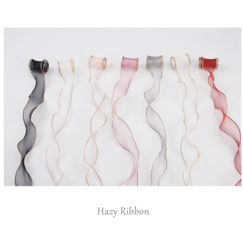 PTA2 CFMS Pita Chiffon Lis Emas Roll Lebar 4cm/Pita Kado 4cm/Pita Dekorasi Buket