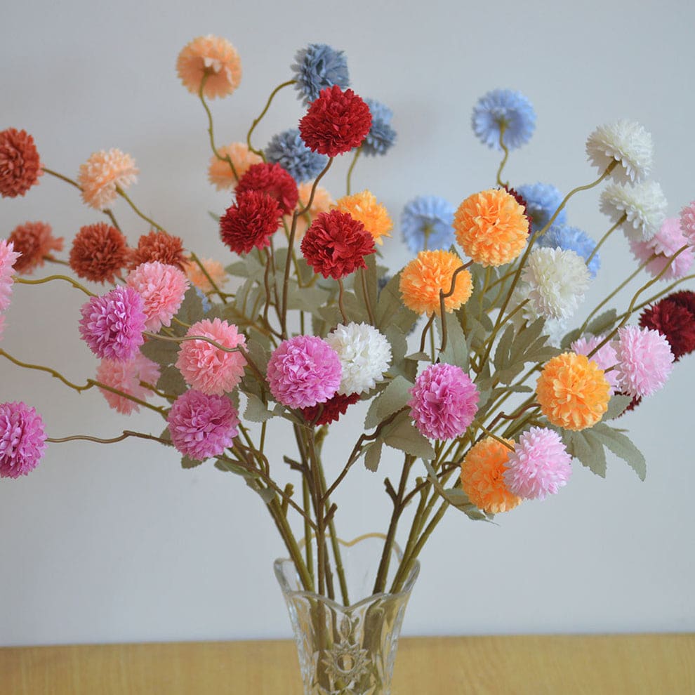 C25 LIMAPOM BUNGA POMPOM 52CM Diameter 5cm ARTIFICIAL DEKORASI HIAS RUANGAN RUMAH KANTOR STUDIO