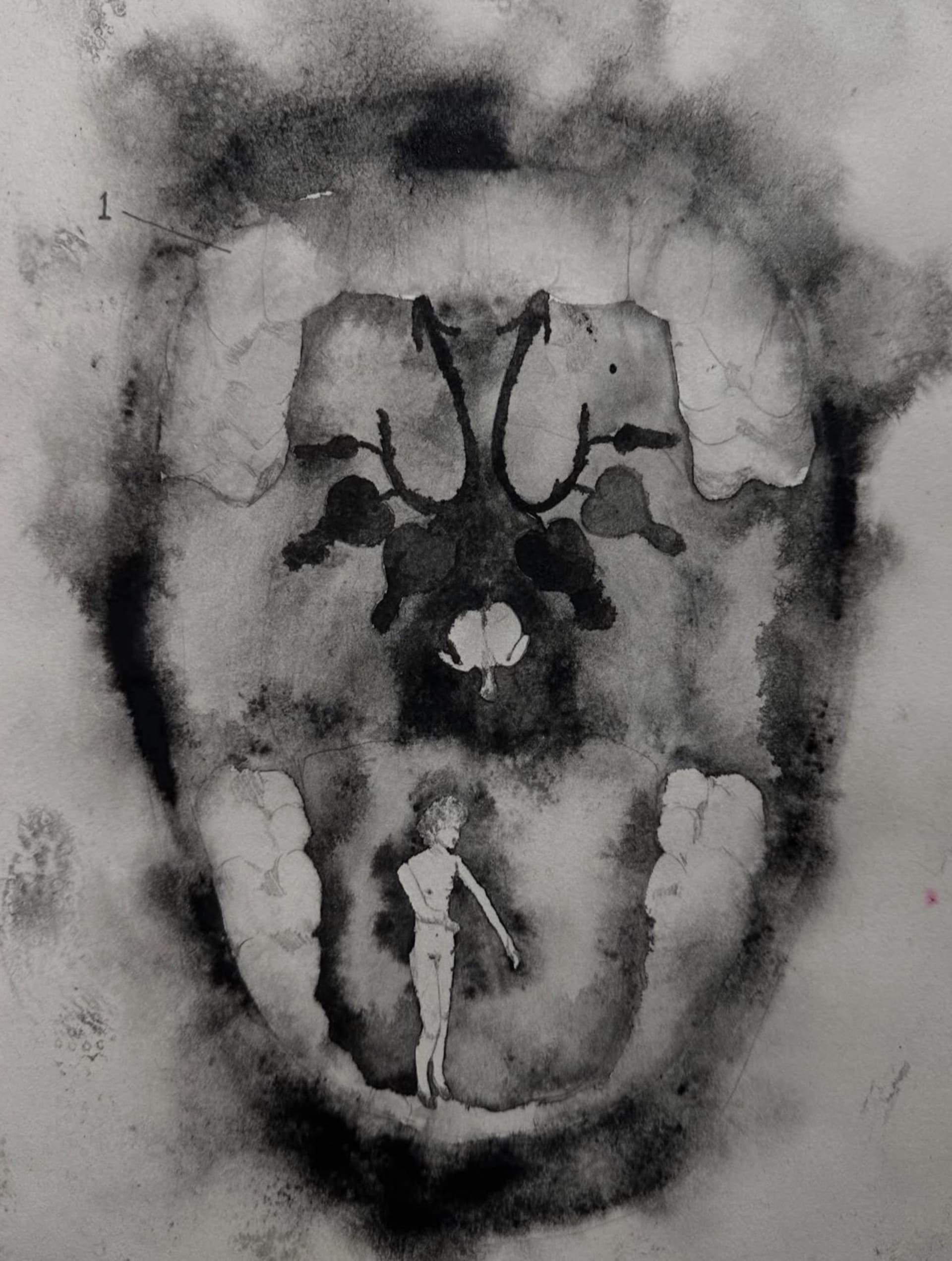 The Dancing Doll — ink drawing by Vera Nulla