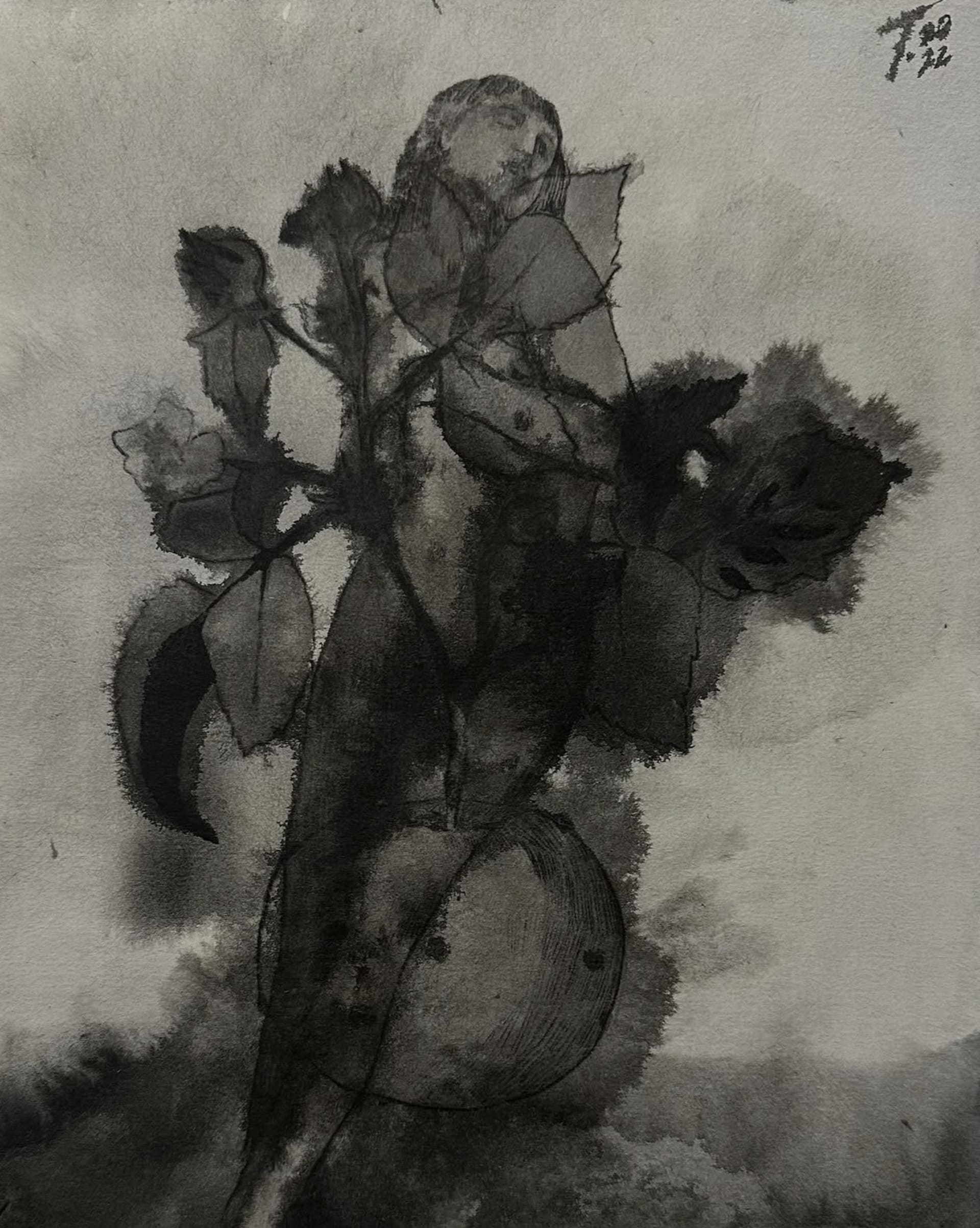 Apple Tree — ink drawing by Vera Nulla