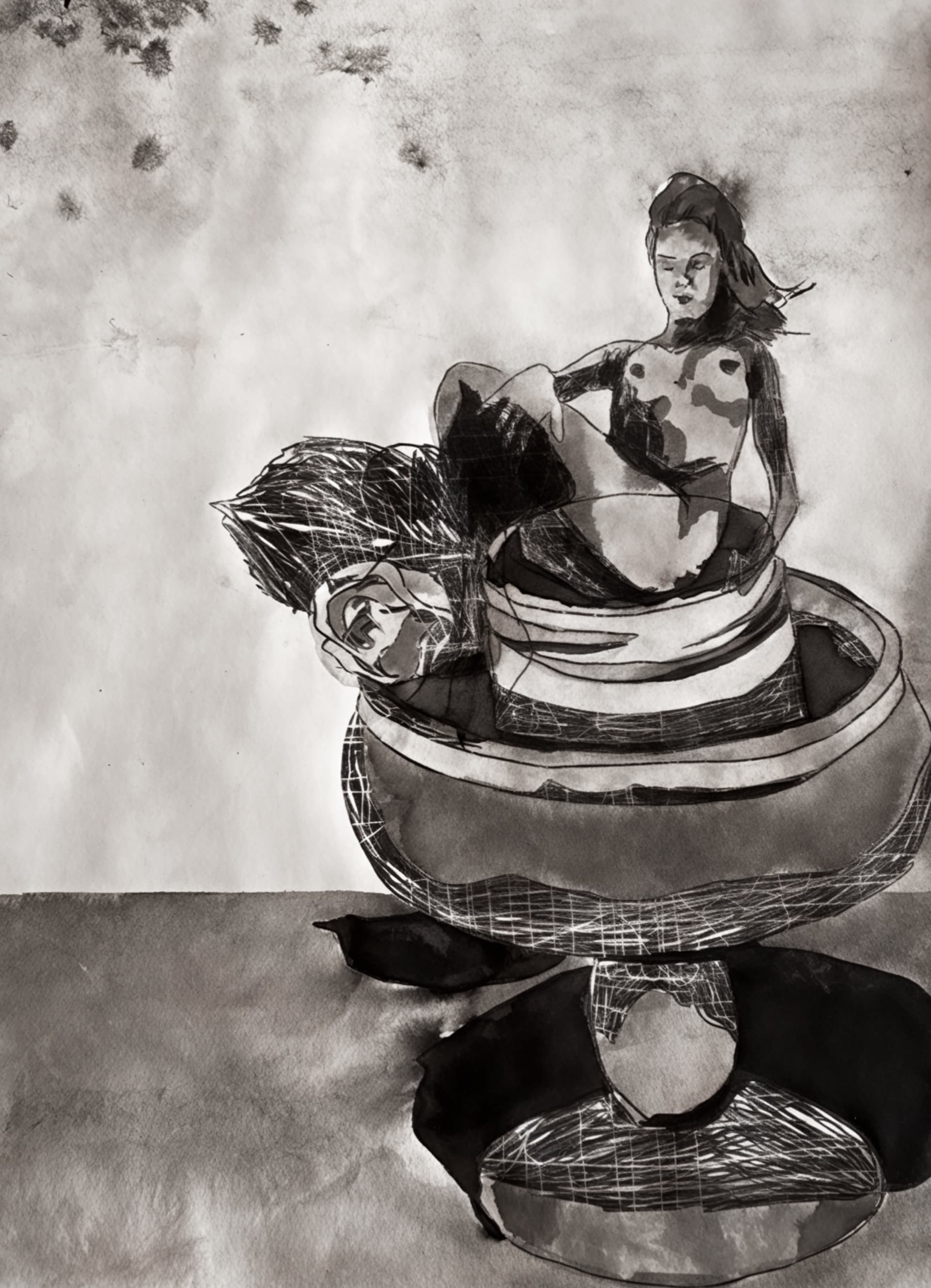 Dessert — ink drawing by Vera Nulla