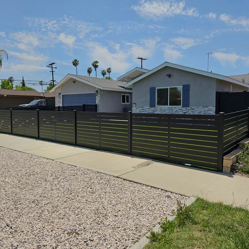 Aluminum fence by LA Fence Craft