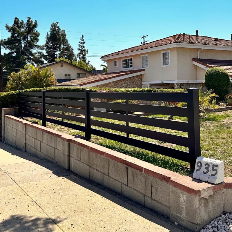 Aluminum fence by LA Fence Craft