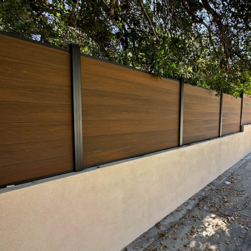 Wall topper fence — Composite fence by LA Fence Craft