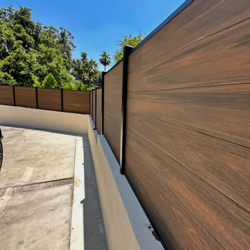 Wall topper fence — Composite fence by LA Fence Craft