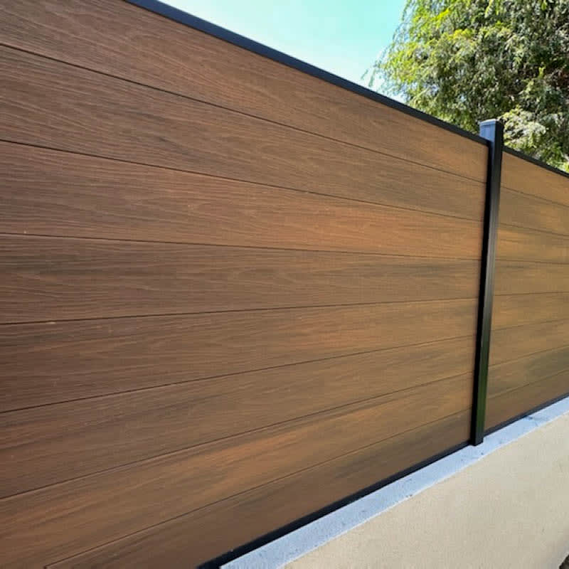 Wall topper fence — Composite fence by LA Fence Craft