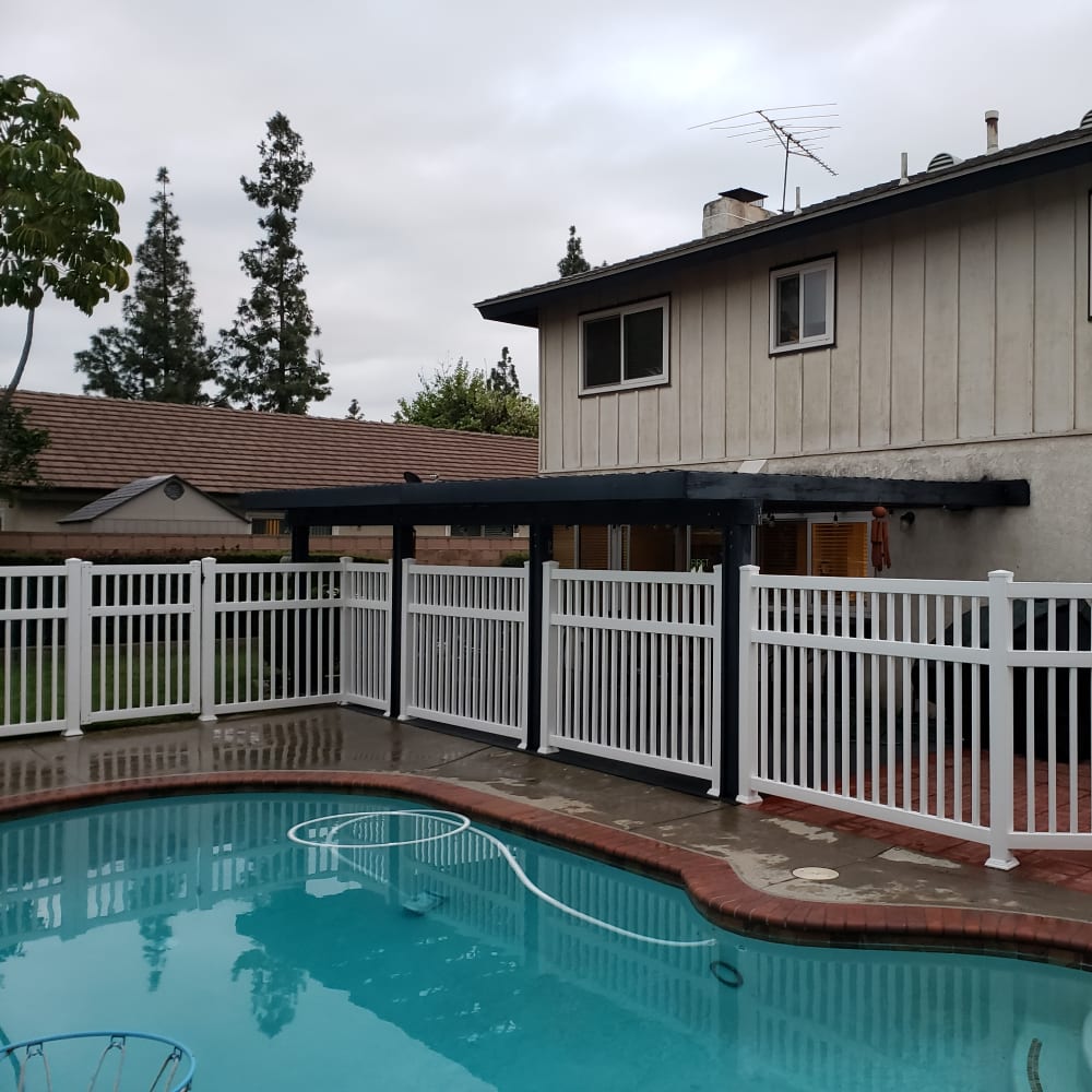 Vinyl fence by LA Fence Craft