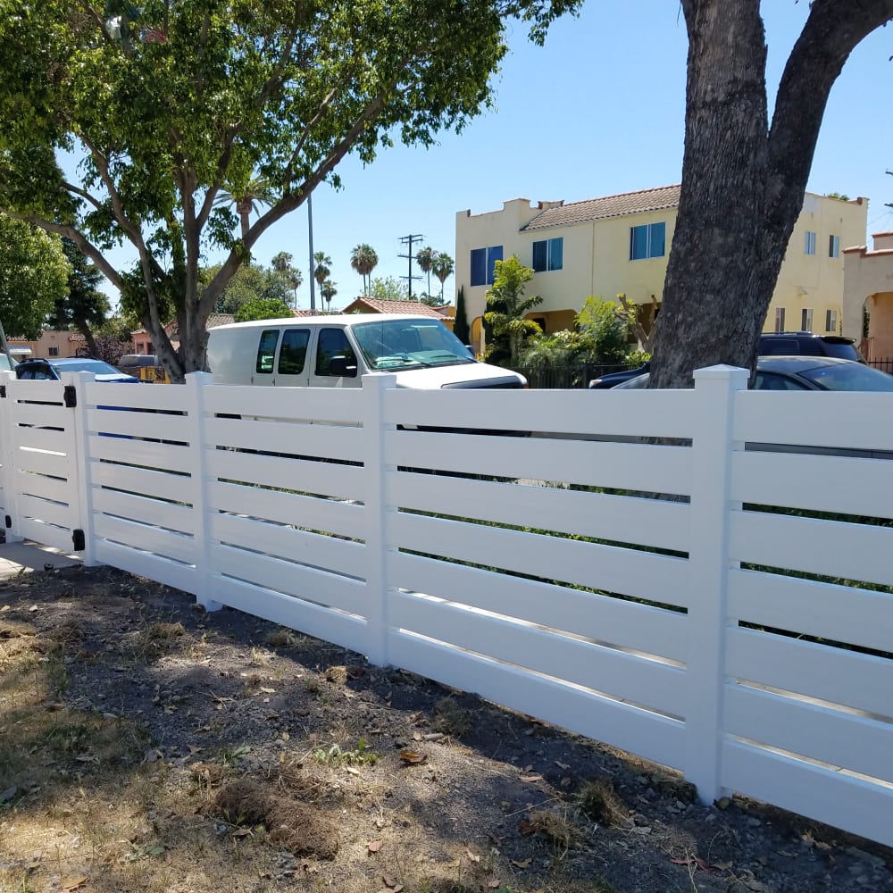 Vinyl fence by LA Fence Craft