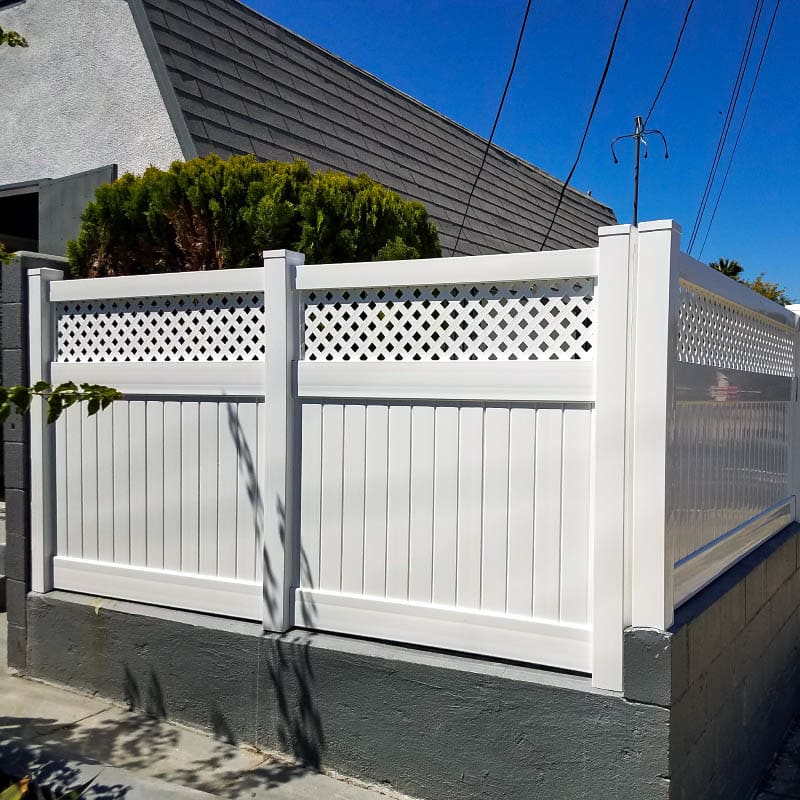 Vinyl fence by LA Fence Craft