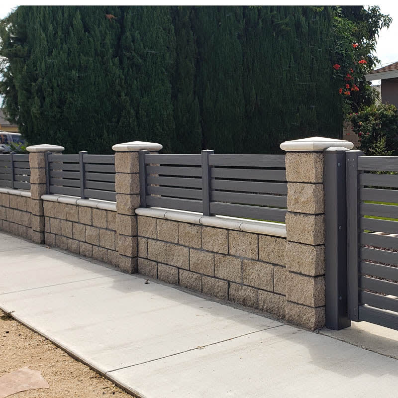 Wall topper fence — Vinyl fence by LA Fence Craft